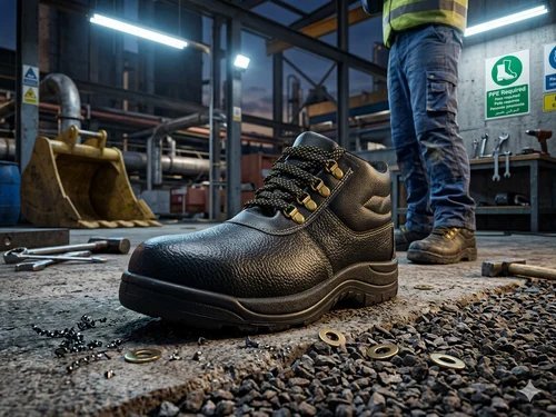 Low Ankle Synthetic Leather Steel Toe Safety Shoes view 2