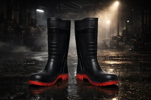 Black Safety PVC Gumboots