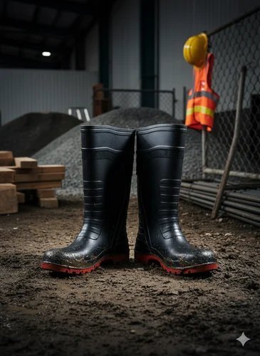 Hippo Double Color Safety PVC Gumboots