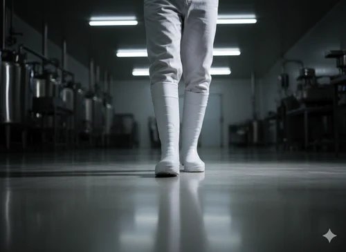PVC White Steel Toe Gumboots