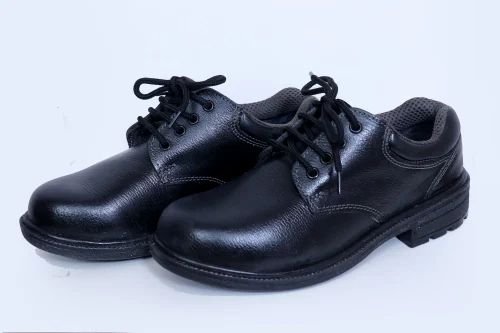 Black Leather Safety Shoes