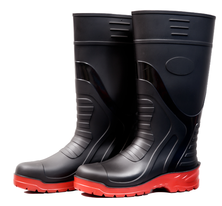 Marshall PVC Black Steel Toe Gumboots view 2