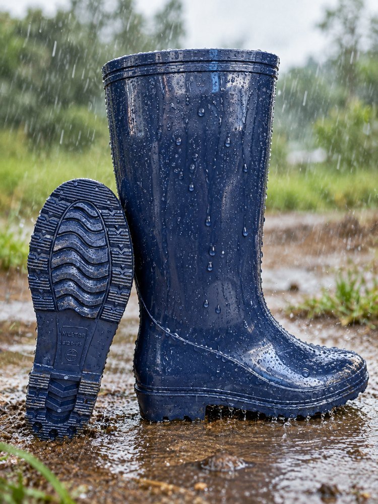 Navy Blue Rain Gumboots view 2